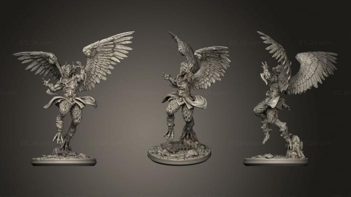 Figurines heroes, monsters and demons (Garuda, STKM_2483) 3D models for cnc